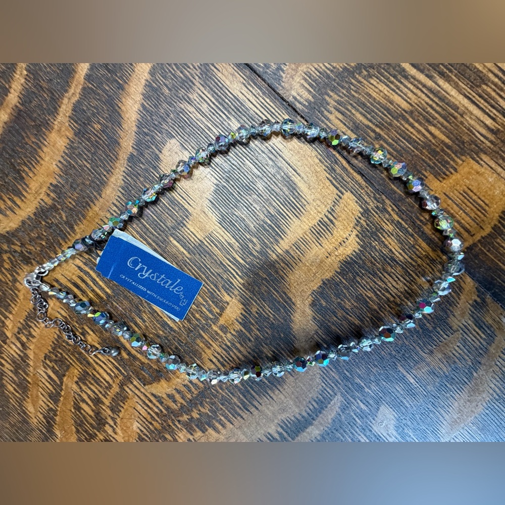Iridescent Crystal Necklace - Sparkling Multicolor